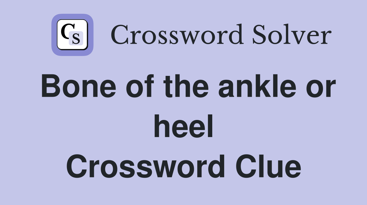 Bone of the ankle or heel - Crossword Clue Answers - Crossword Solver